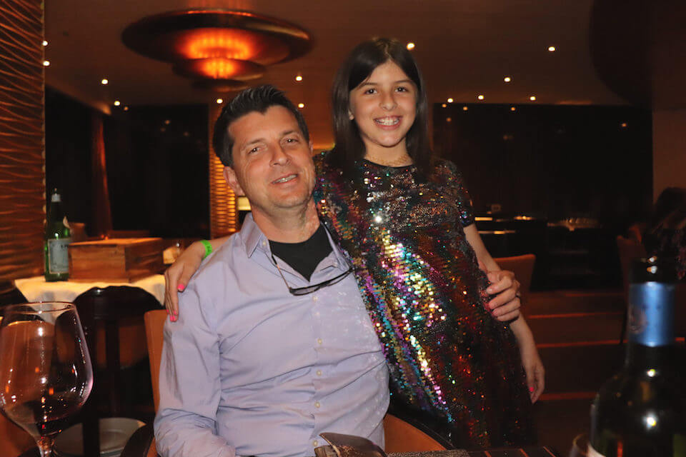 Dressed up for our first night onboard
