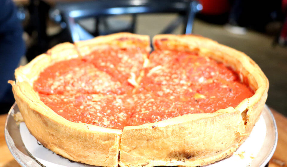 Chicago deep dish pizza