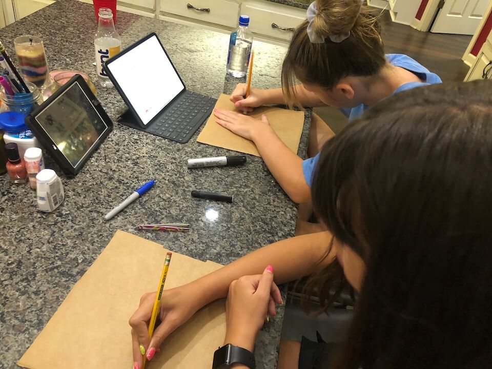 Payton and friends drawing