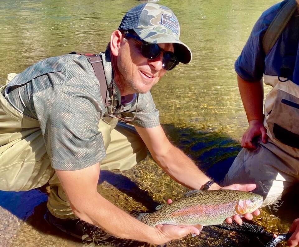 John fishing for rainbow trout