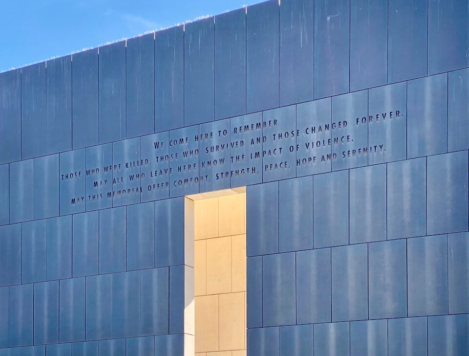 Close-up of OKC National Memorial