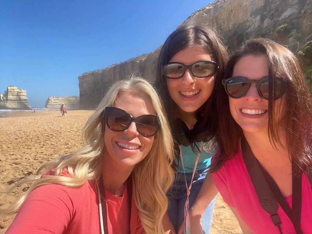 Tara, Payton and Michele at the 12 Apostles