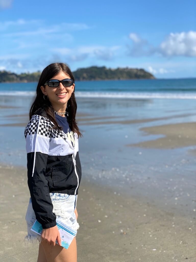 Payton on Onetangi Beach