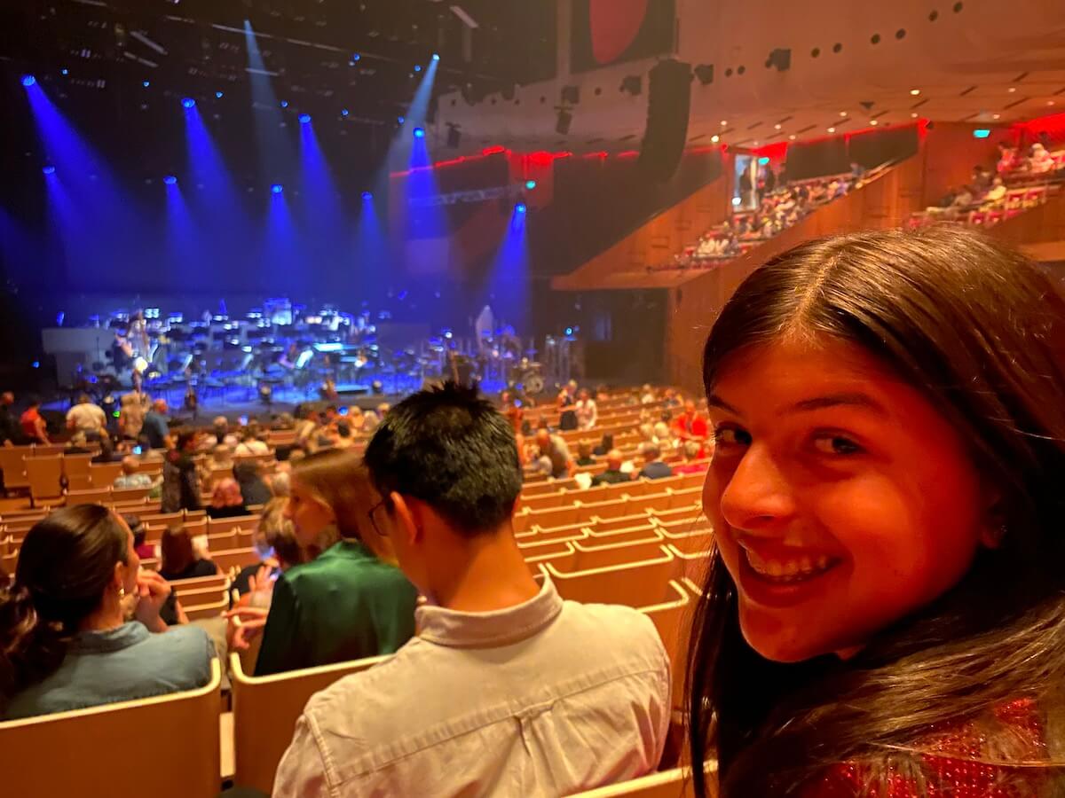 Payton enjoying the performance at Sydney Opera House