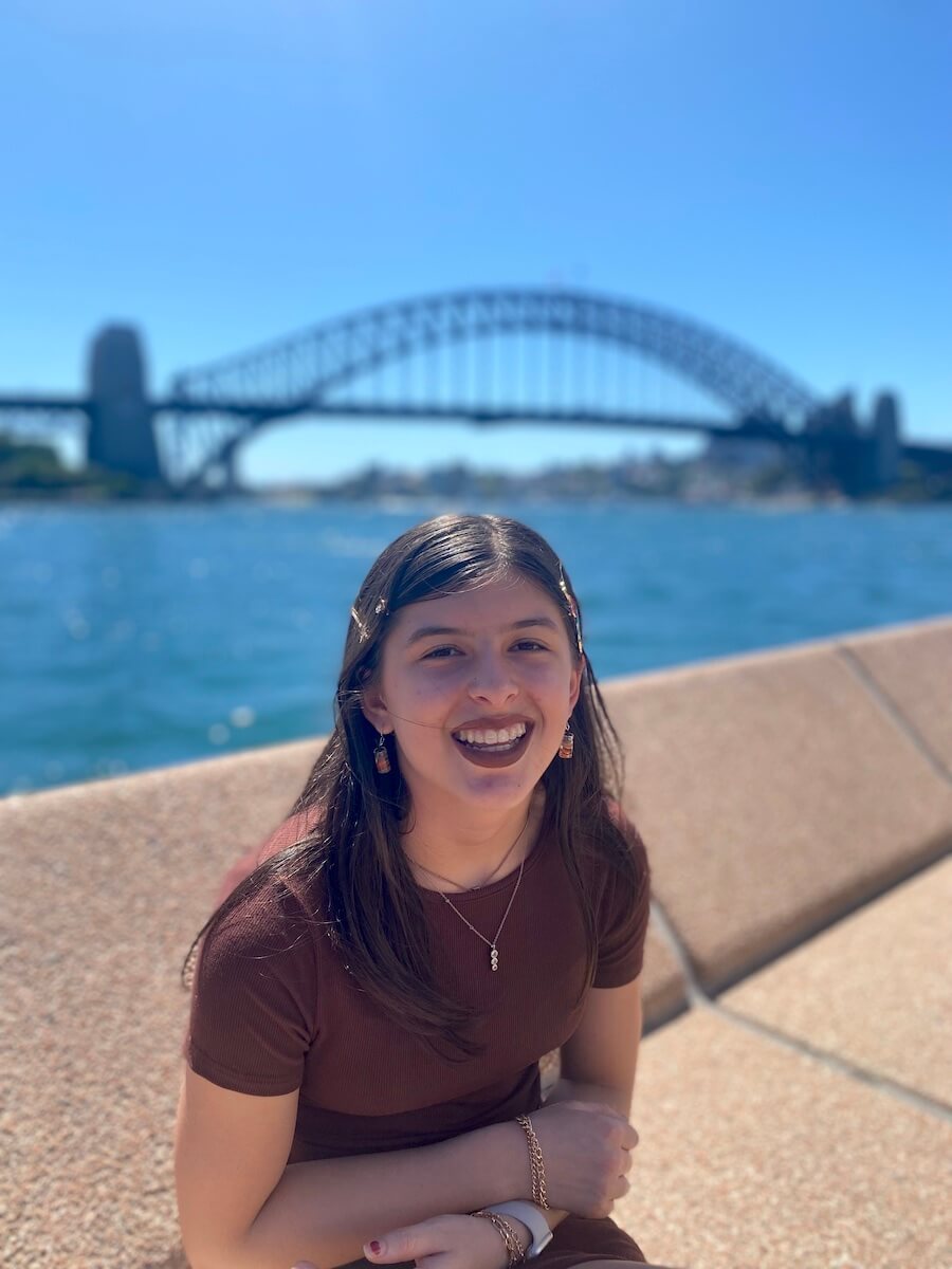 Payton with Sydney Harbour Bridge in the background
