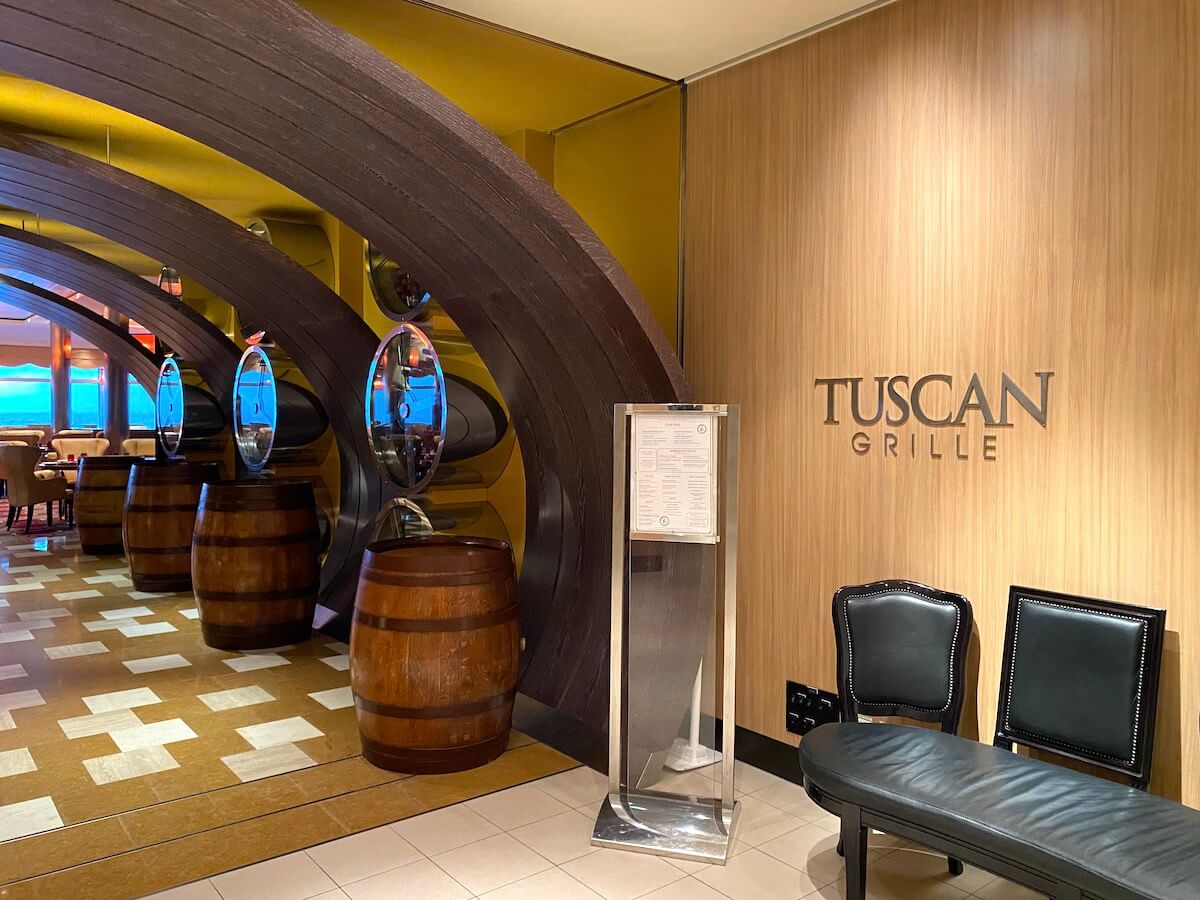 Tuscan Grille restaurant on the Celebrity Eclipse