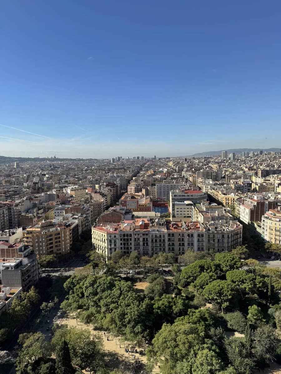 View out over Barcelona